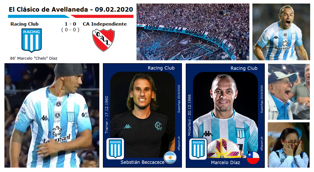 #Superliga, AFA Superliga, El Clasico de Avellaneda, Racing, Independiente, 09.02.2020