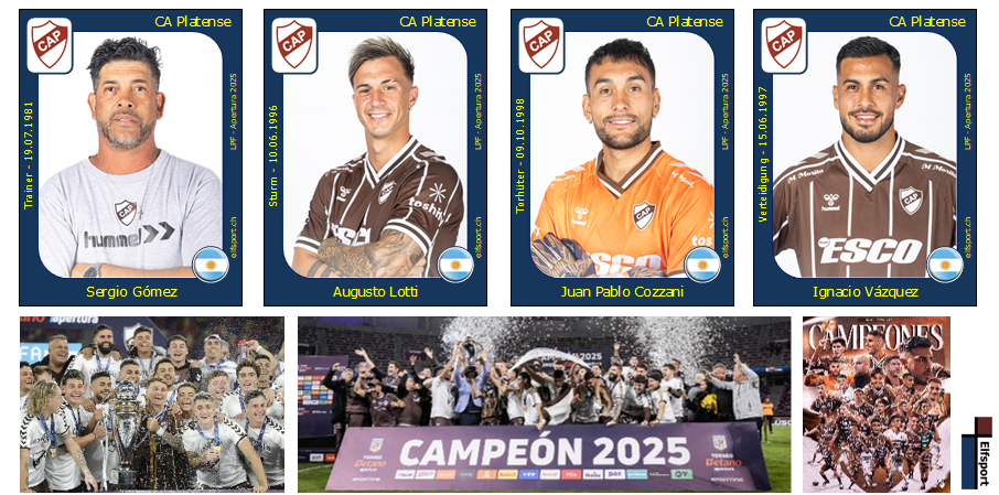 Argentinien - Saison 2025, Elfsport News - Apertura - CA Platense schlägt CA Huracan und wird erstmals Meister - 01.06.2025