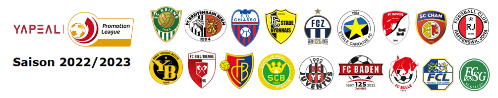 Promotion League Saison 2022/23, alle Klubs bzw. Wappen - Sticker - Badge